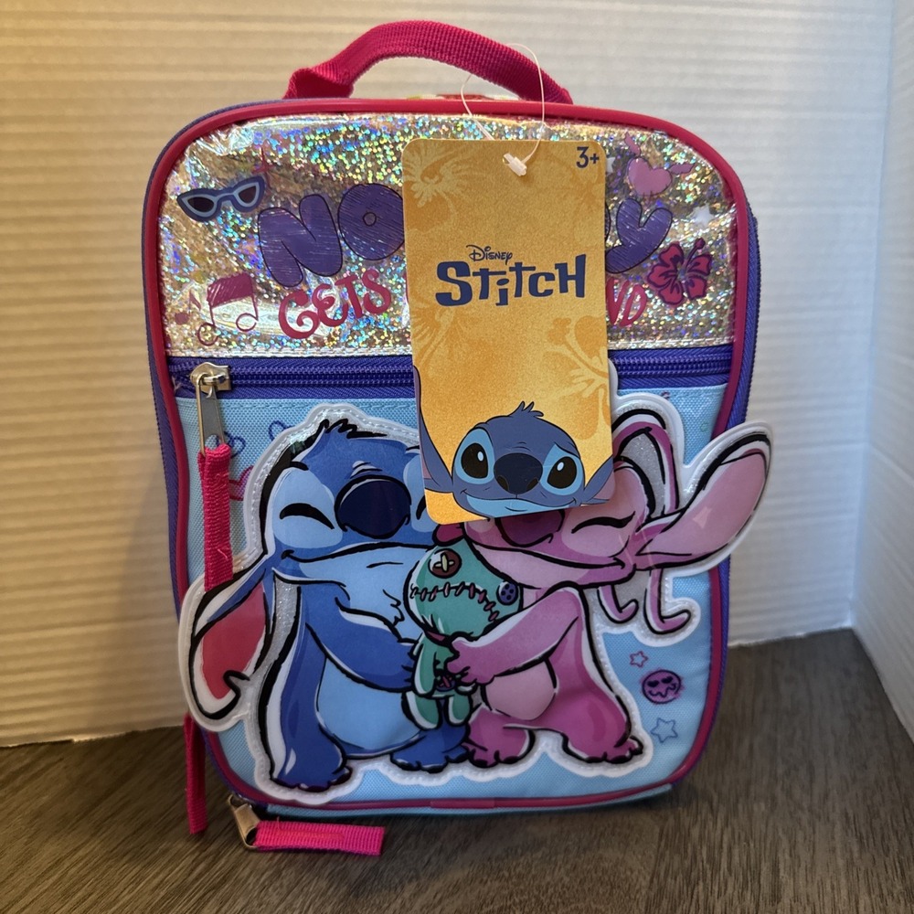 Stitch Insulated Lunch Box, Leakproof Reusable Bag for Kids School Work & Travel